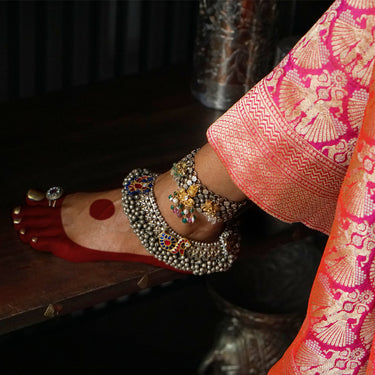 Handcrafted 925 silver anklets by Motifs
