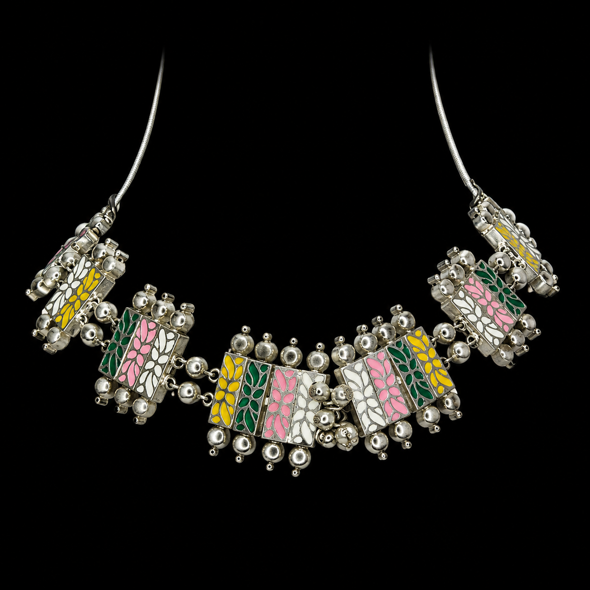 Nadya Multipurpose Choker – handcrafted 92.5 sterling silver choker by My Motifs