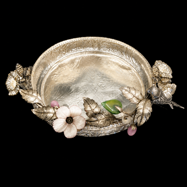 Avira – handcrafted 92.5 sterling silver centrepiece by My Motifs, view 3
