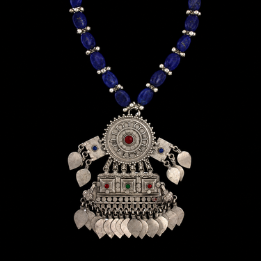 Tribal Lapis Haar – handcrafted 92.5 sterling silver haar by My Motifs