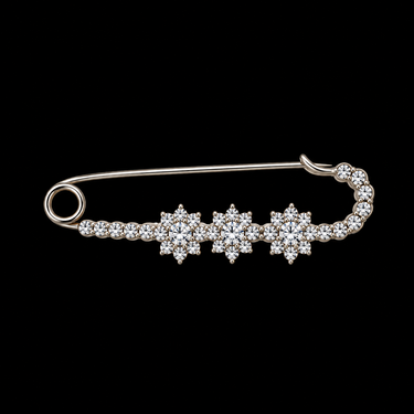Aviya – handcrafted 92.5 sterling silver brooch by My Motifs