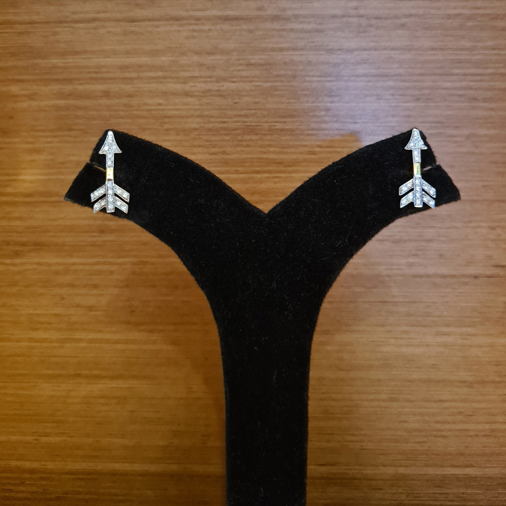 Cupid Arrow Earring – handcrafted gold earrings by My Motifs