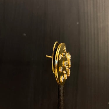 Braht – handcrafted gold earrings by My Motifs, view 3