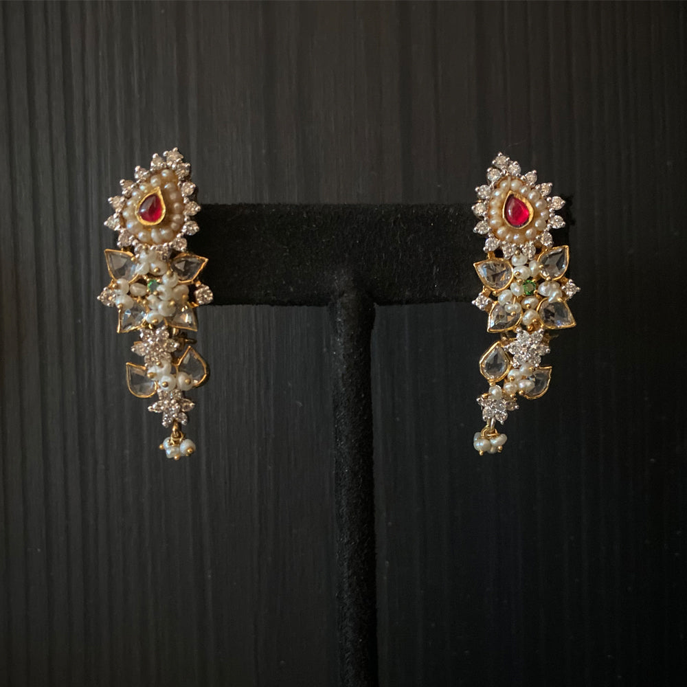 Prajavya – handcrafted 14K gold earrings by My Motifs