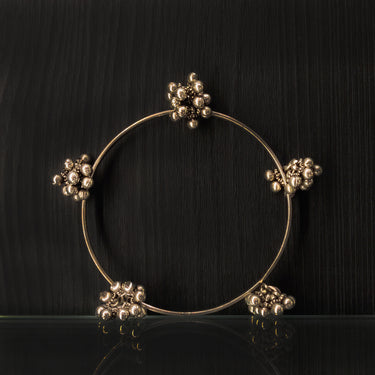 Ghungroo Statement Bangle – handcrafted 92.5 sterling silver bangle by My Motifs