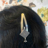 Tribal Tik Tak Pin With Ghungroo – handcrafted 92.5 sterling silver hair pin by My Motifs