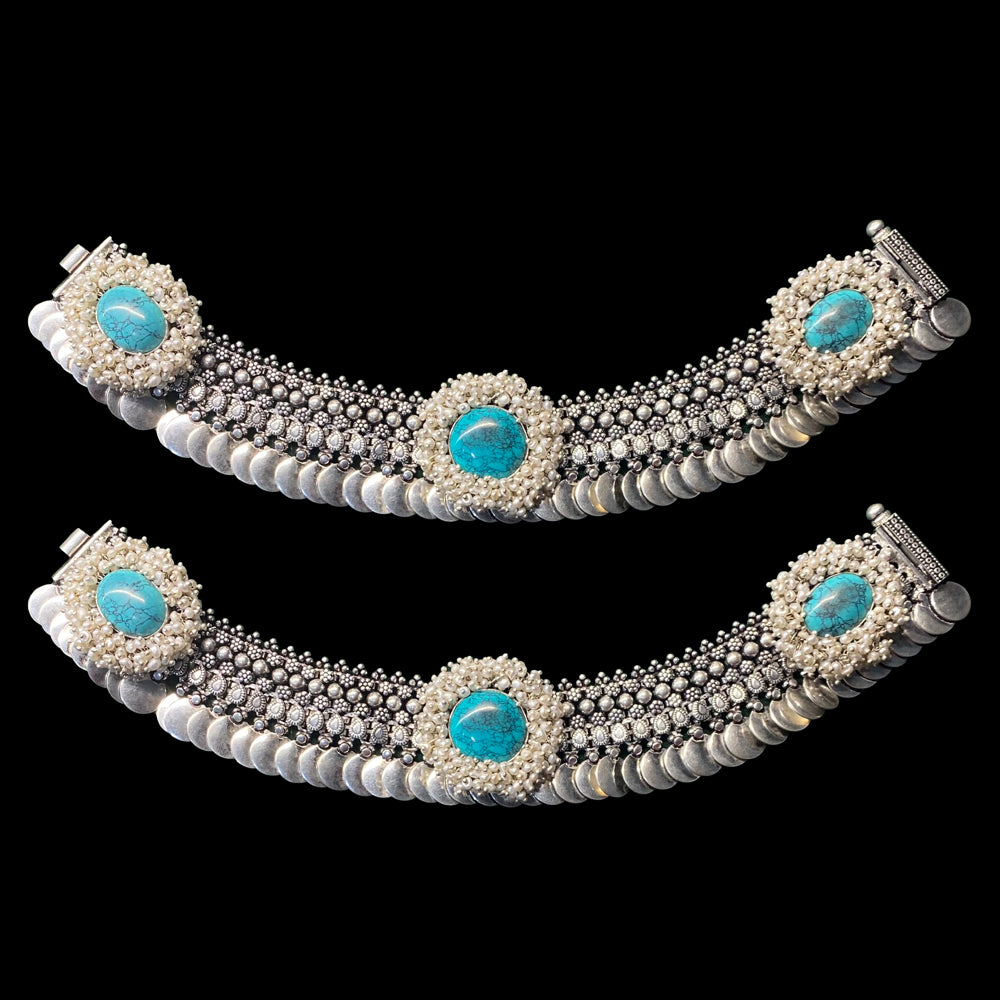 Prastara – handcrafted 92.5 sterling silver anklet by My Motifs