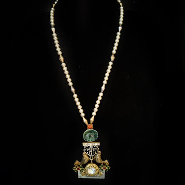 Bela – handcrafted dual-tone 92.5 sterling silver necklace by My Motifs