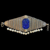 Lapis Stone Statement Bracelet – handcrafted 92.5 sterling silver bracelet by My Motifs