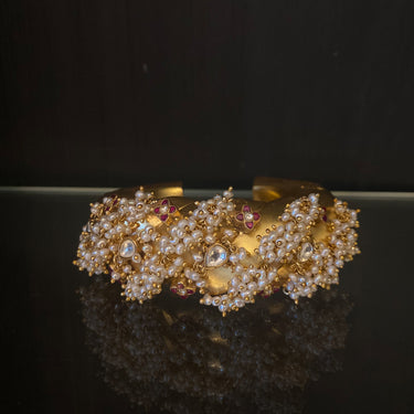 Karv – handcrafted gold-tone 92.5 sterling silver kada by My Motifs