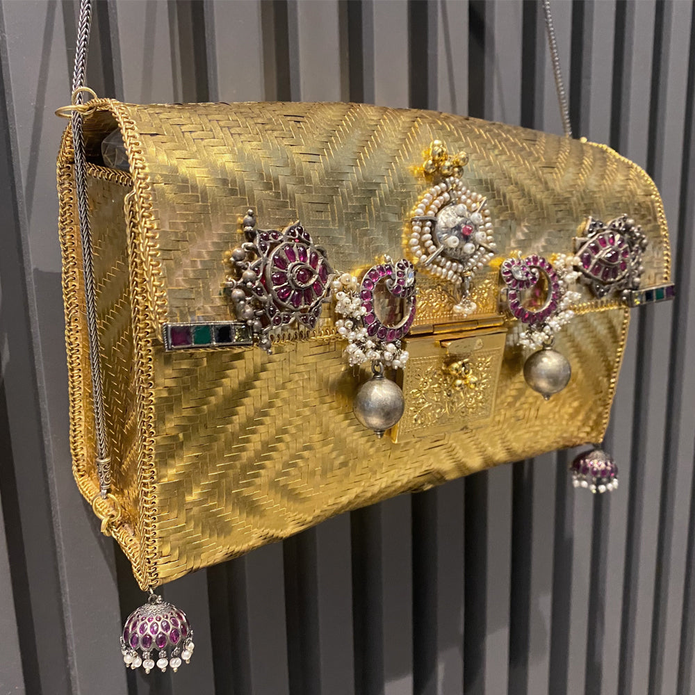 Noahr – gold-tone silver purse with pearls – My Motifs
