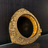 Mahikh – handcrafted gold-tone 92.5 sterling silver bangle by My Motifs, view 2