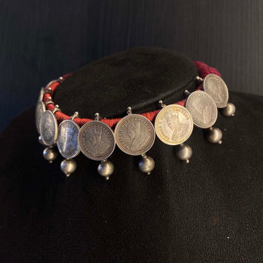 Asat – handcrafted 92.5 sterling silver necklace by My Motifs, view 2