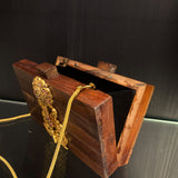 Grava – wooden bag with gold-tone silver frame by My Motifs, view 4
