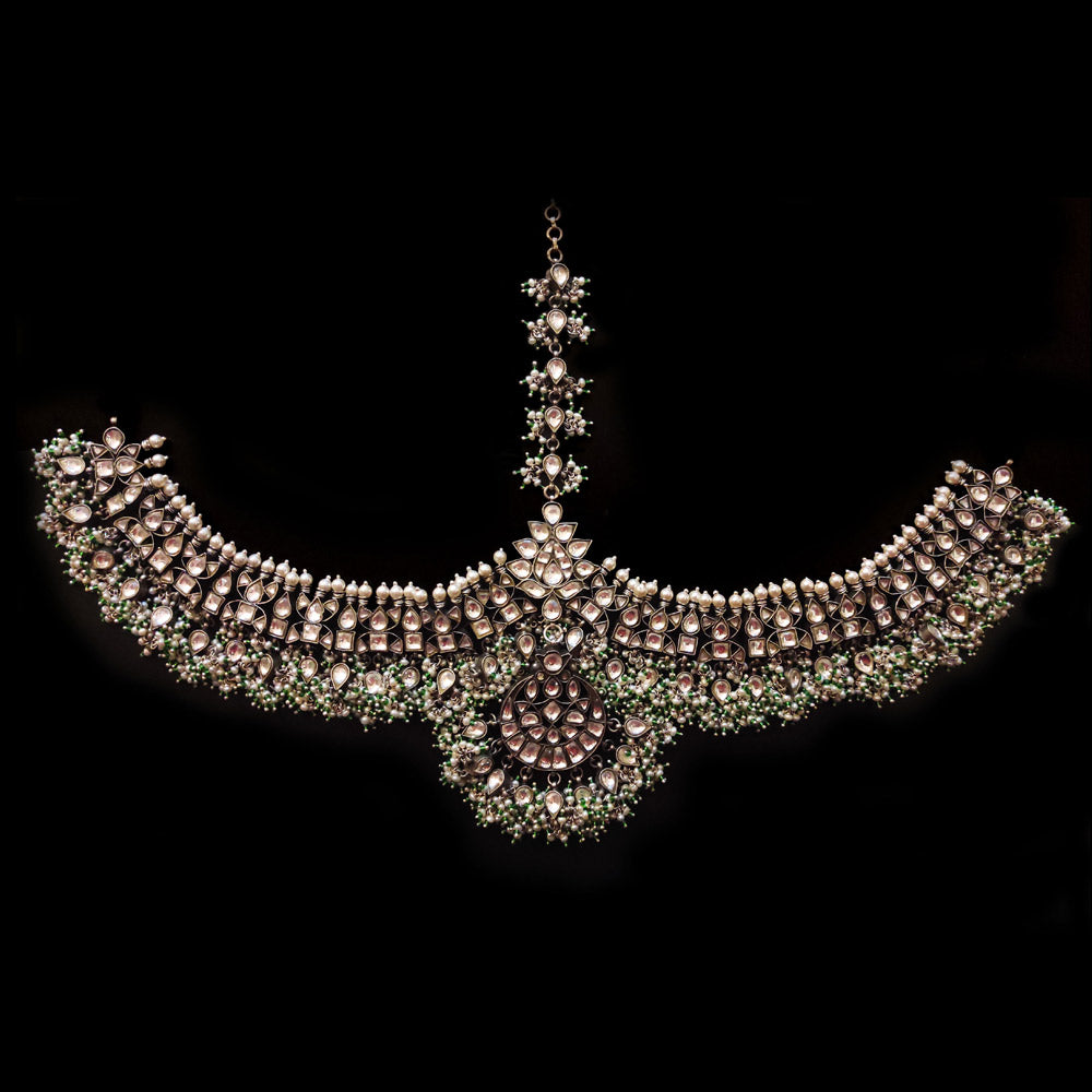 Rakin – handcrafted gold-tone 92.5 sterling silver mang tikka by My Motifs