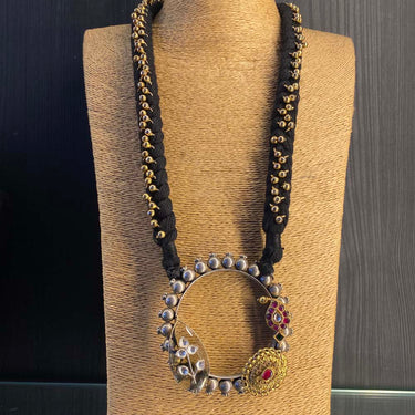 Anvik – handcrafted dual-tone 92.5 sterling silver necklace by My Motifs