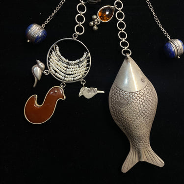 Avina – handcrafted 92.5 sterling silver keychain by My Motifs, view 3