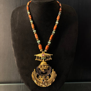 Yasri – handcrafted gold-tone 92.5 sterling silver necklace by My Motifs