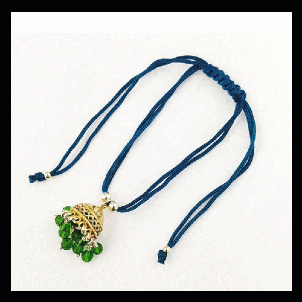 Blue Lumba Rakhi – handcrafted 92.5 sterling silver rakhi by My Motifs