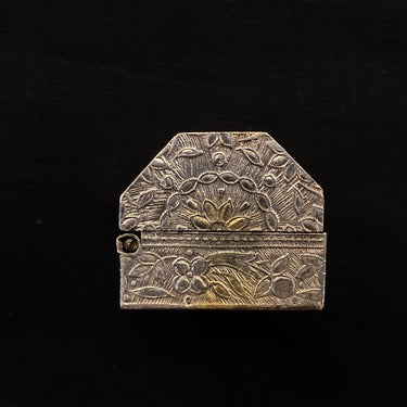 Leaf Pattern Dibbi – handcrafted 92.5 sterling silver dibbi by My Motifs