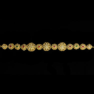 Tahir – handcrafted gold-tone 92.5 sterling silver mang tikka by My Motifs