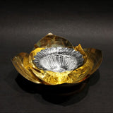Dual Tone Floral Diya – dual-tone flower-shaped diya with layered petal detailing – My Motifs