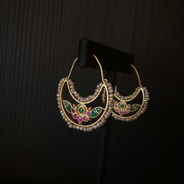 Vayuna – handcrafted gold-tone 92.5 sterling silver earrings by My Motifs