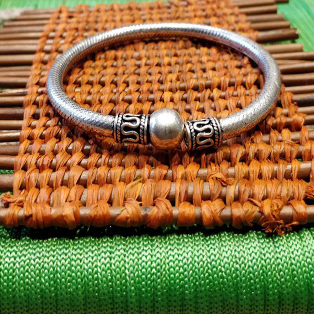 Plaided Bauble Kadda – handcrafted 92.5 sterling silver bracelet by My Motifs
