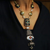 Hritit – handcrafted dual-tone 92.5 sterling silver necklace by My Motifs