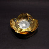 Dual Tone Lotus Diya – dual-tone lotus-shaped diya with a contrasting central bowl – My Motifs