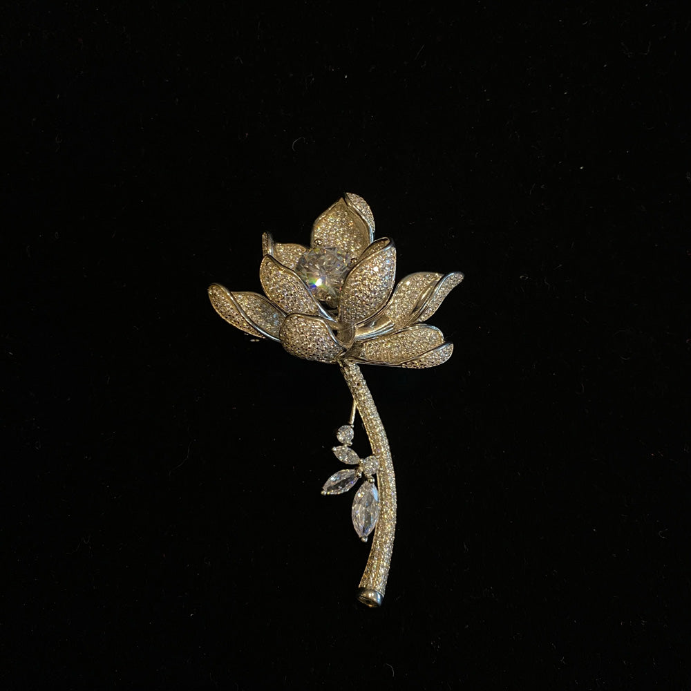 Rev – handcrafted 92.5 sterling silver brooch by My Motifs