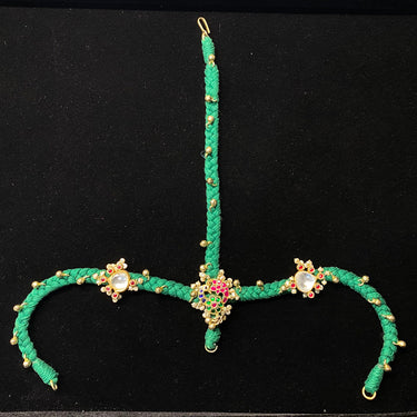 Idasa – handcrafted gold-tone 92.5 sterling silver mang tikka by My Motifs