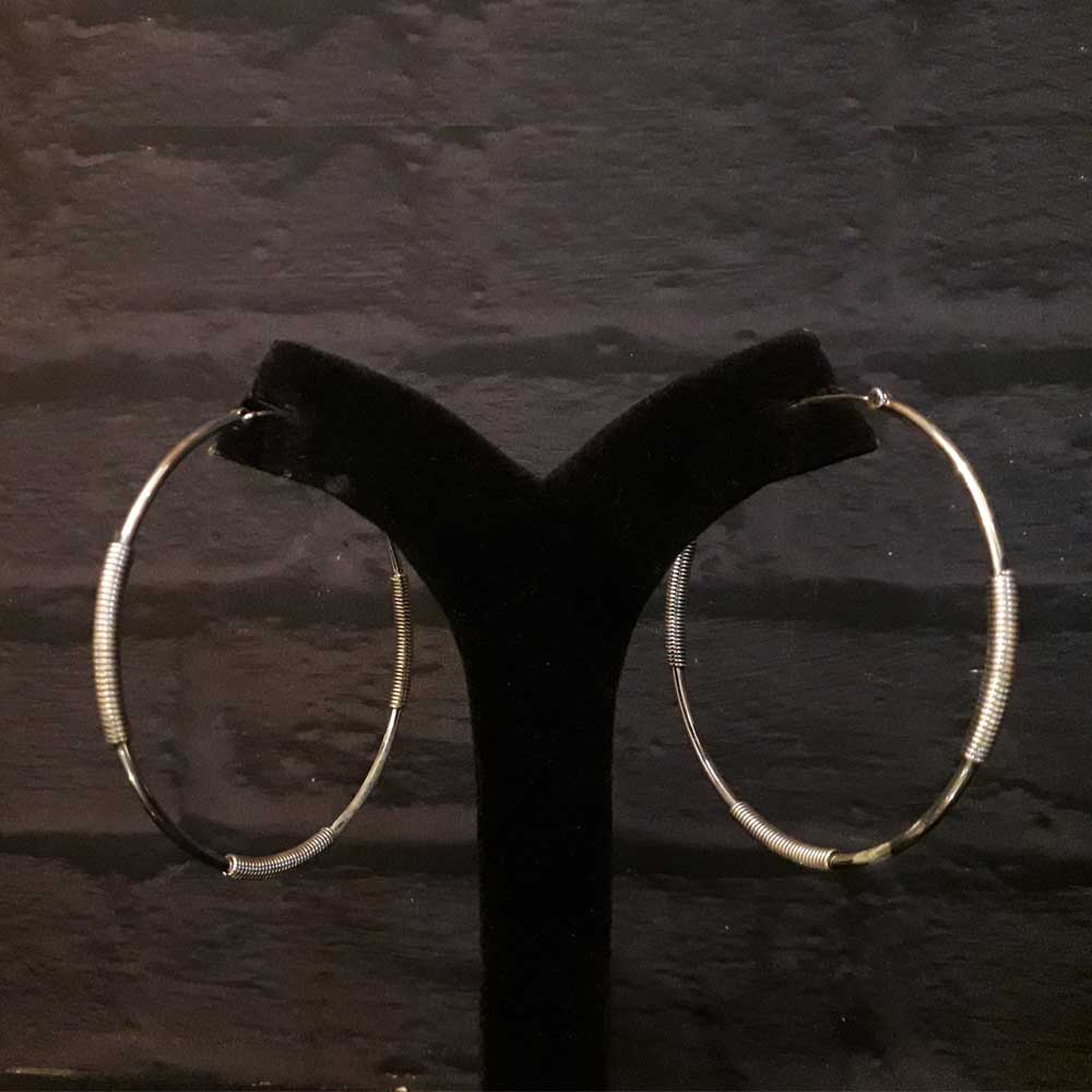 Hullah Hoop – handcrafted 92.5 sterling silver earrings by My Motifs