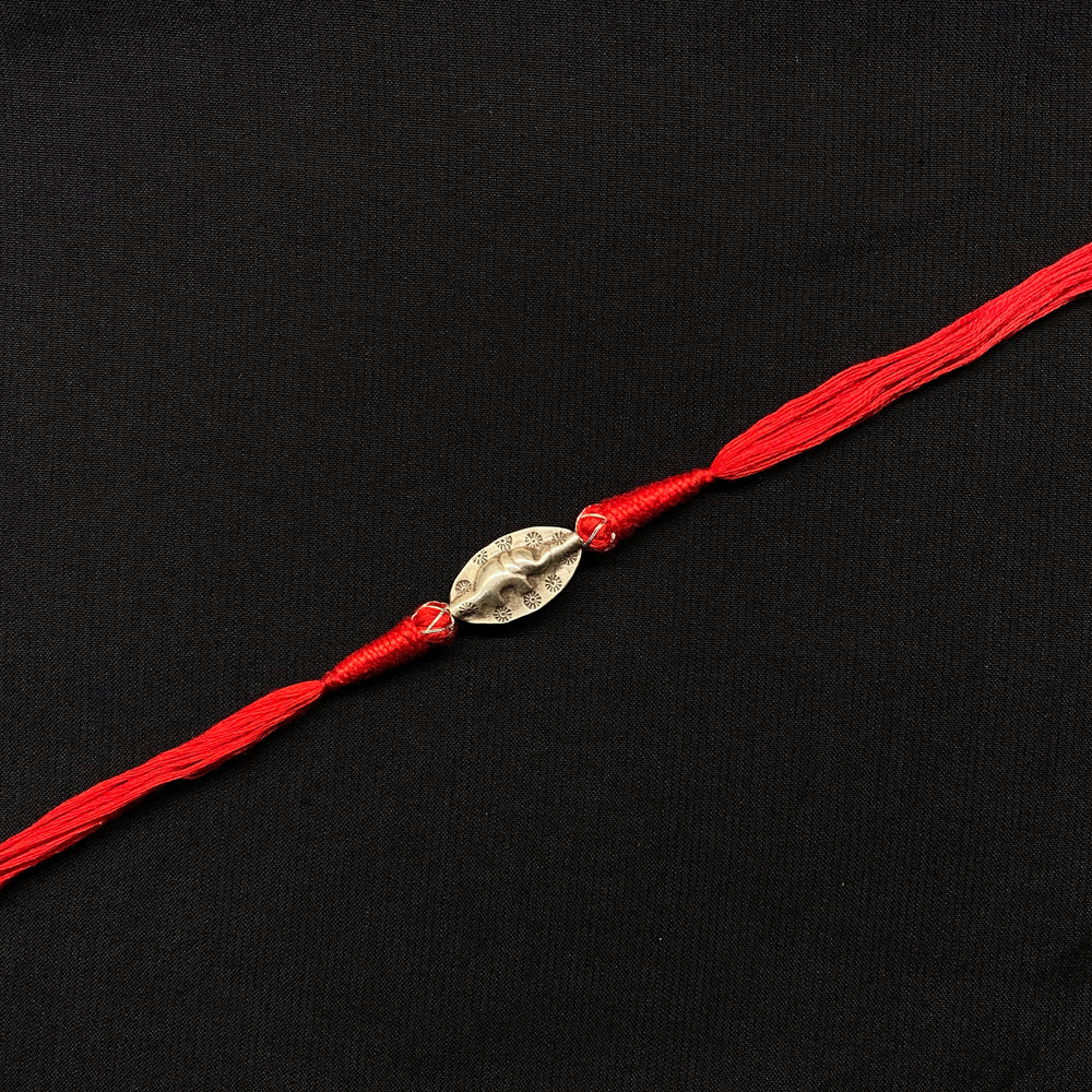 Elephant Charm Rakhi – handcrafted 92.5 sterling silver rakhi by My Motifs