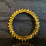 Gold And Kundan Bangle handcrafted 925 sterling silver silver bracelet - My Motifs
