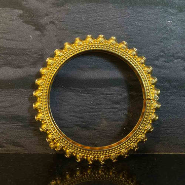 Gold And Kundan Bangle handcrafted 925 sterling silver silver bracelet - My Motifs