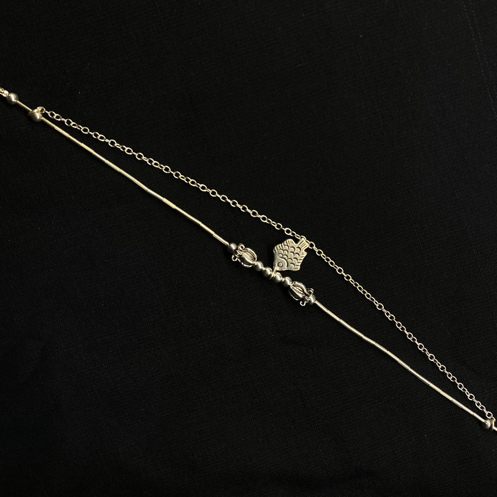 Fish Charm Rakhi – handcrafted 92.5 sterling silver rakhi by My Motifs