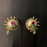 Akrur – handcrafted dual-tone 92.5 sterling silver earrings by My Motifs