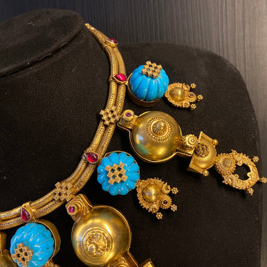 Adant – handcrafted gold-tone 92.5 sterling silver necklace by My Motifs, view 4