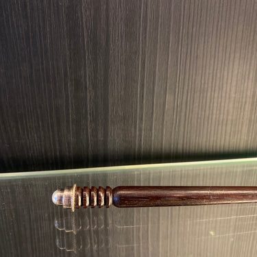 Vrin – handcrafted 92.5 sterling silver hair pin with wooden base by My Motifs, view 2