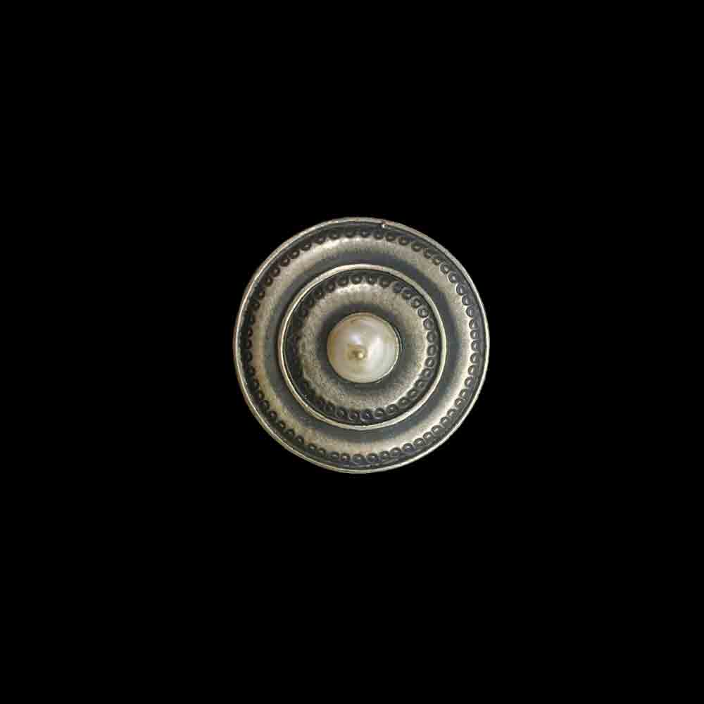 Unique Round Ear-Cuff With Mother Of Pearl – handcrafted 92.5 sterling silver ear cuff by My Motifs