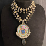 Samrin – handcrafted dual-tone 92.5 sterling silver necklace by My Motifs