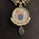 Samrin – handcrafted dual-tone 92.5 sterling silver necklace by My Motifs, view 2