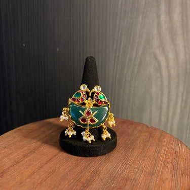 vedit – handcrafted gold-tone 92.5 sterling silver ring by My Motifs