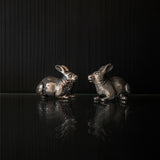 Silver Rabbits Decor – handcrafted 92.5 sterling silver figurine by My Motifs