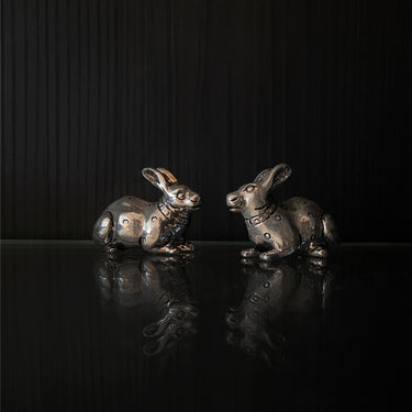 Silver Rabbits Decor – handcrafted 92.5 sterling silver figurine by My Motifs