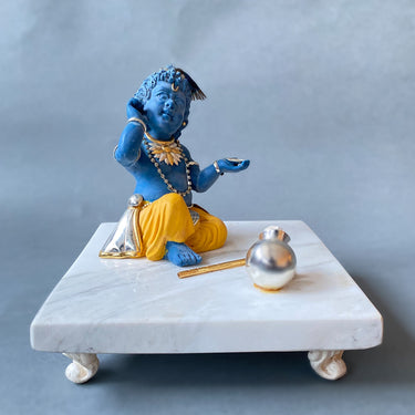Shree Krishna – handcrafted 92.5 sterling silver idol by My Motifs