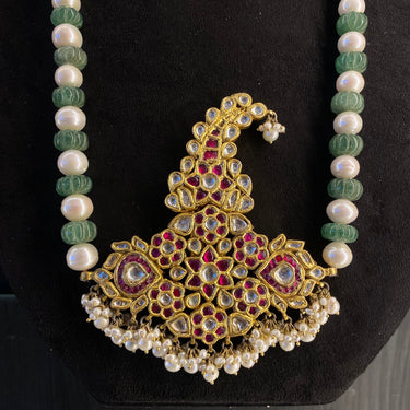 Trit – handcrafted gold-tone 92.5 sterling silver necklace by My Motifs, view 2