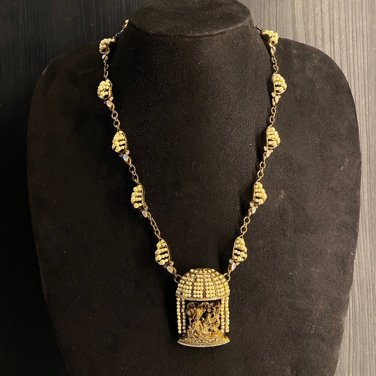Vikav – handcrafted gold-tone 92.5 sterling silver necklace by My Motifs