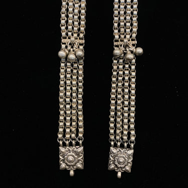 Manak – handcrafted 92.5 sterling silver ear chain by My Motifs, view 2